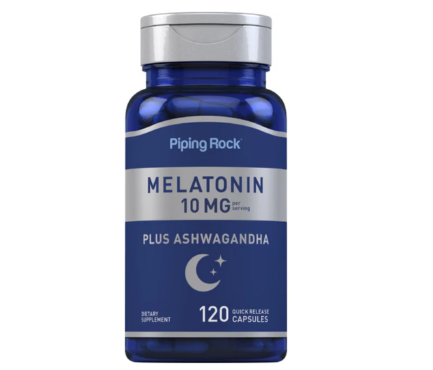 Melatonin Plus Ashwagandha  10 mg | 120 Quick Release Capsules | Sleep & Relaxation Support