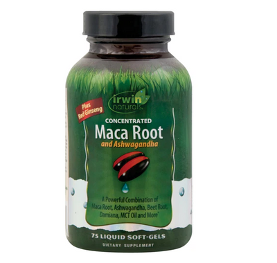 Irwin Naturals® Maca Root + Ashwagandha  75 Liquid Soft-Gels | Energy, Vitality & Balance