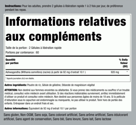 Ashwagandha Root 920 mg