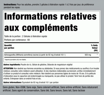 Ashwagandha Root 920 mg