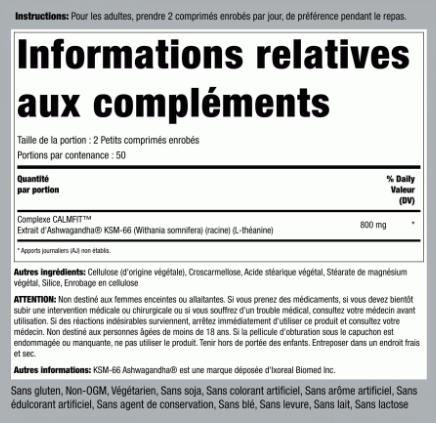 CalmFit™ Advanced KSM-66® Ashwagandha + L-Theanine