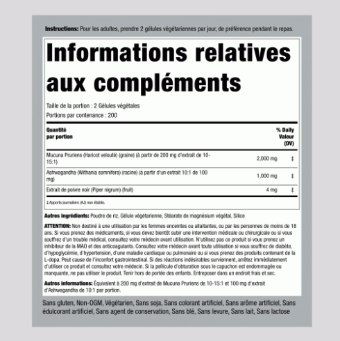 Mucuna & Ashwagandha Complex 3000 mg