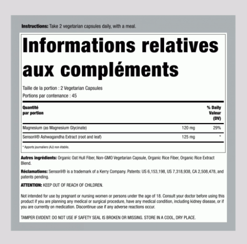 Natural Vitality CALM® Ashwagandha + Magnesium Glycinate  90 Vegan Capsules | Stress & Relaxation Support