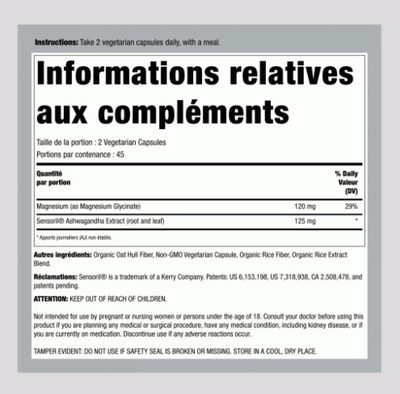 Natural Vitality CALM® Ashwagandha + Magnesium Glycinate  90 Vegan Capsules | Stress & Relaxation Support