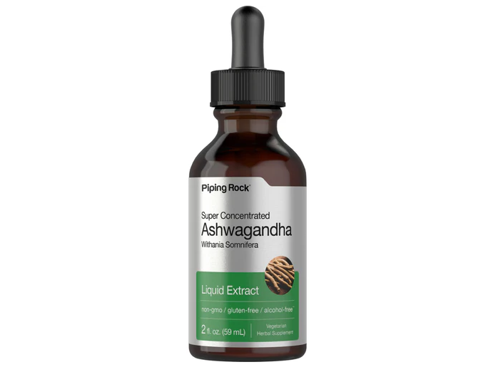 Super Concentrated Ashwagandha Liquid Extract  Alcohol-Free | 2 fl oz (59 mL) Glass Dropper Bottle