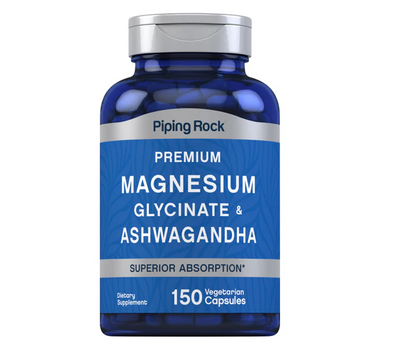 Magnesium Glycinate + Ashwagandha  150 Vegetarian Capsules | Superior Absorption