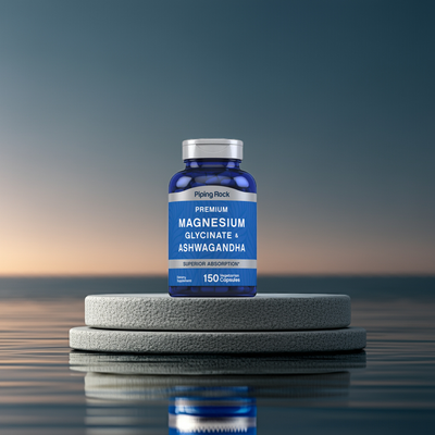 Magnesium Glycinate + Ashwagandha  150 Vegetarian Capsules | Superior Absorption